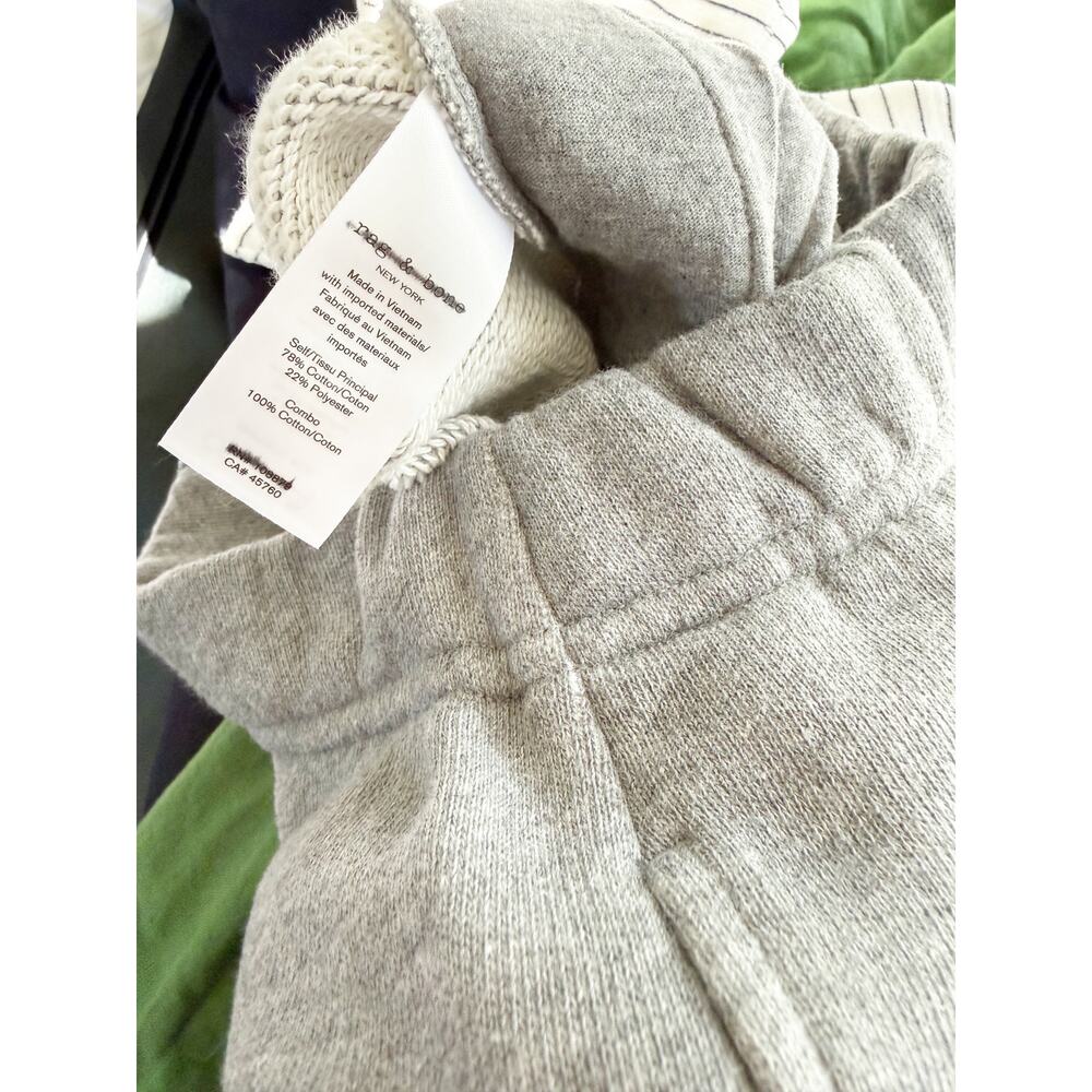NEW Rag & Bone Terry Wide Leg Sweatpants Gray Medium - Picture 5 of 7